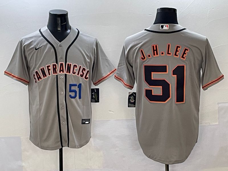 Men San Francisco Giants #51 J.H.Lee Grey Game Nike 2025 MLB Jersey style 34->san francisco giants->MLB Jersey